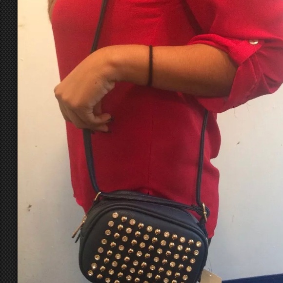 NWT Navy Blue Crossbody purse. With Embellishments - Picture 2 of 4